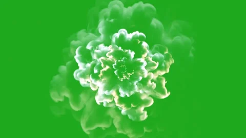 Thick Smoke Formation on Green Screen | Realistic Fog Effect for Compositing Stock Footage 320126429