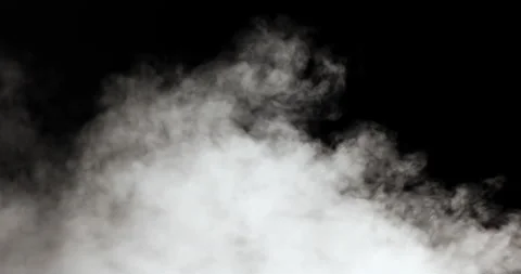 Thick Smoke Over Black Background Stock Footage 207348658