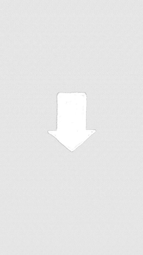 Thick solid down pointing hand drawn white arrow doodle animation on transparent Vídeos de archivo 337123937
