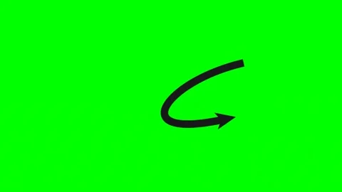 Thick solid wavy arrow top alert banner on green screen 스톡 동영상 344648235