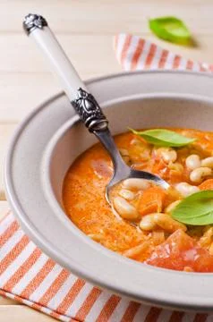 Thick soup with beans Stock Photos