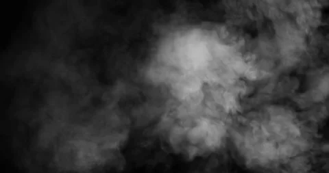 Thick Steam Over Black Background Stock Footage 207351585