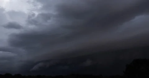 Thick Storm Wall Rolling Over (2160p 25fps) Stock Footage 166531788