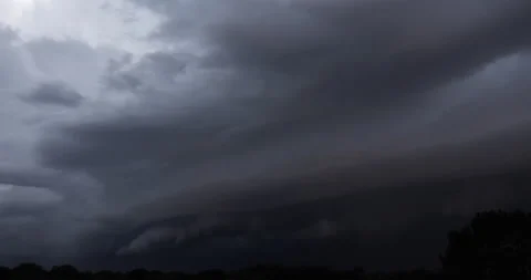 Thick Storm Wall Rolling Over (2160p 29.97) Video stock 166533055