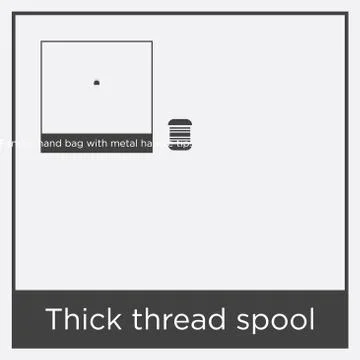 Thick thread spool icon isolated on white background Stock Illustration