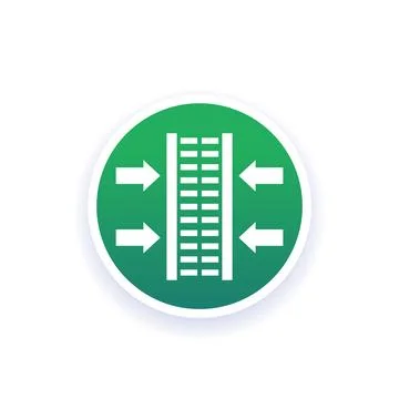 Thick wall, thickness vector round icon Stock Illustration