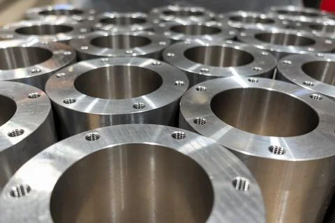 Thick-walled flanges for boilers. Stock Photos