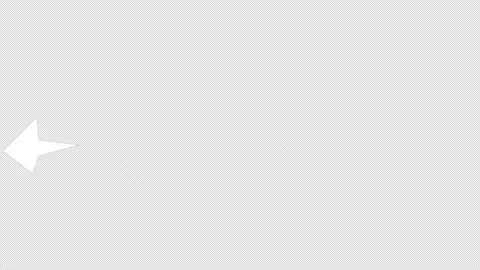 A thick white arrow rotates and disappears on a black screen. Stock Footage 303014443
