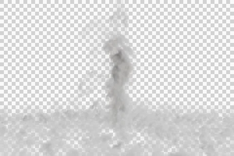 A thick, white cloud of fine powder erupts upwards from a soft Stock Photos