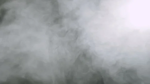 Thick white smoke swirling gray background. Abstract fog cloud overlay texture. Stock Footage 345682148