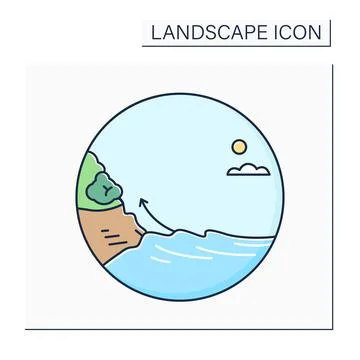 Thicket color icon Stock Illustration