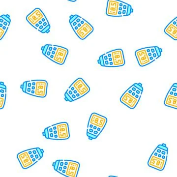 Thickness gauge device vector seamless pattern 스톡 일러스트