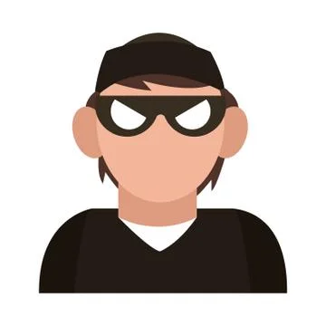 Thief avatar profile Illustrazione stock