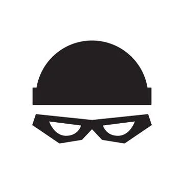 Thief with cap icon. Isolated Vector Illustration Stock Illustration