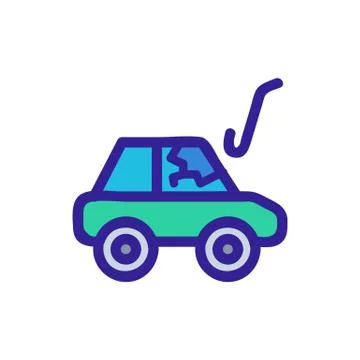 Thief car icon vector. Isolated contour symbol illustration 库存插图