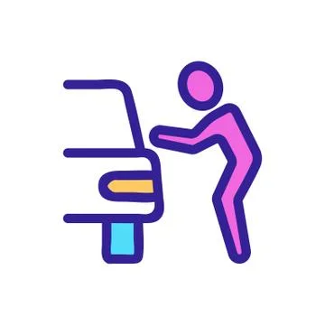 Thief car icon vector. Isolated contour symbol illustration 库存插图