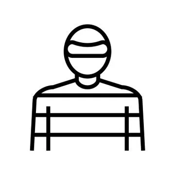 Thief crime line icon vector illustration Stock Illustration