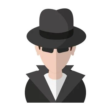 Thief hacker avatar symbol Stock-Illustration