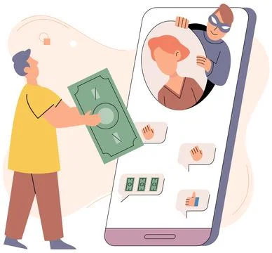 Thief hacker stealing confidential data. Credit card online payment scam concept イラスト素材