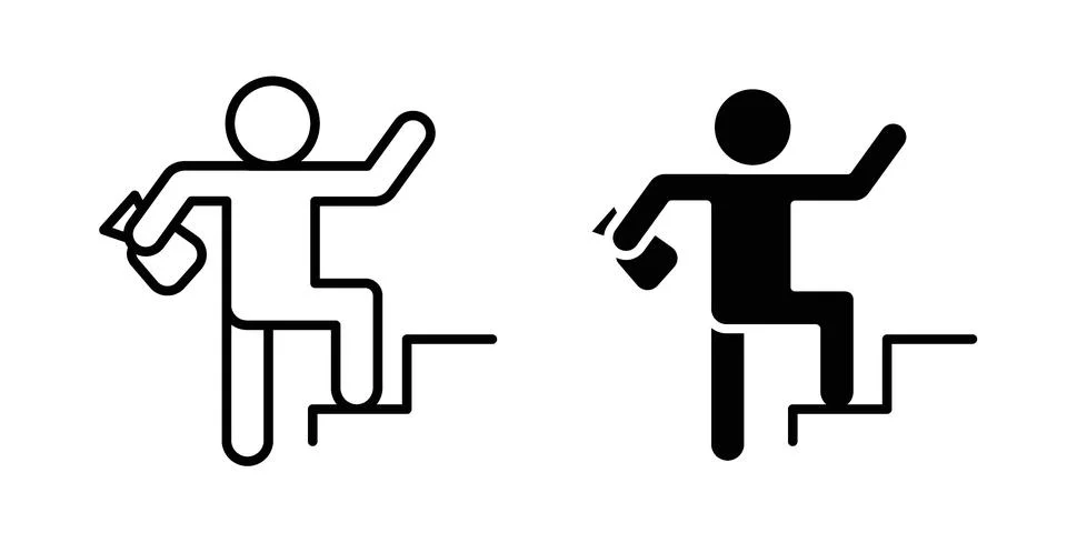 Thief icon bundle for website design projects Stock Illustration