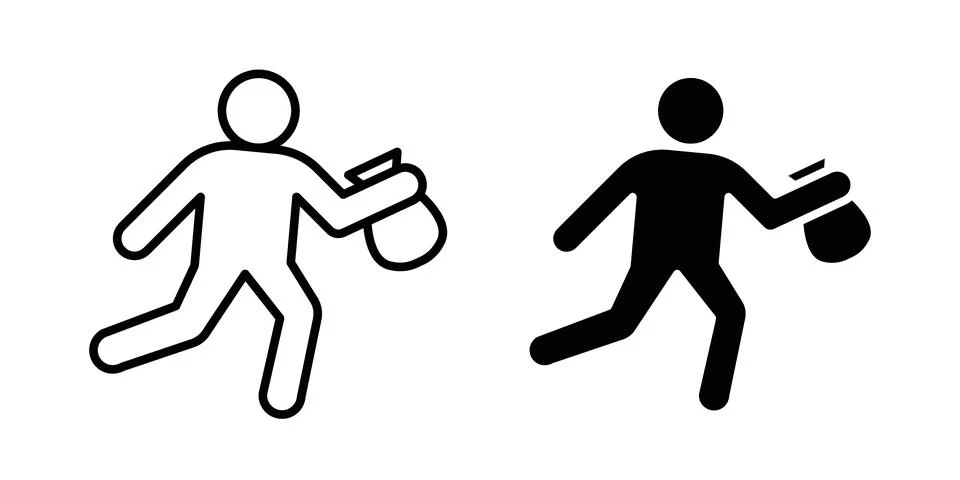 Thief icon design. Simple Vector illustrations.. Stock Illustration