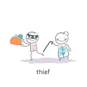 Thief Stock Illustration
