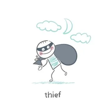 Thief Stock Illustration