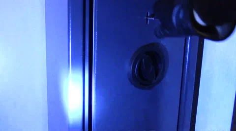 Thief opens the safe rifles Stock Footage 46742523