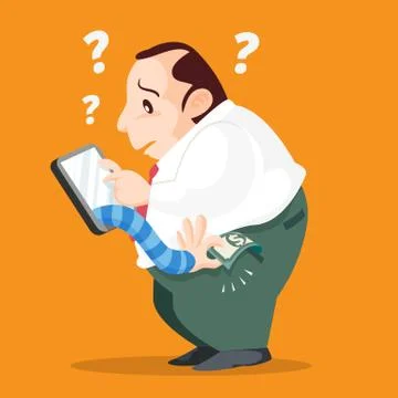 Thief from smartphone Stock Illustration