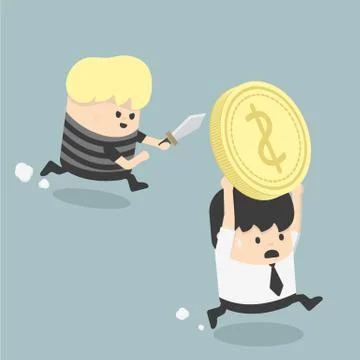 Thief stealing Stock Illustration