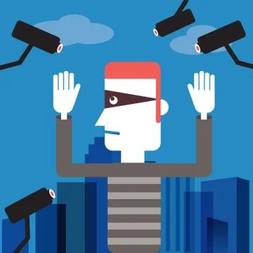 Thief surprise Stock Illustration