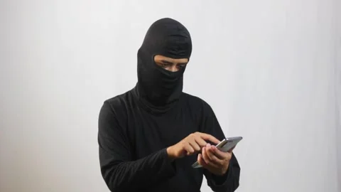 The thief tried to break into the password and important data Stock Footage 319411695