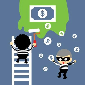 Thief vector cartoon Stock Illustration