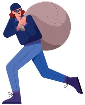 Thief on White Stock Illustration