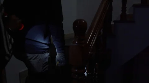 Thieves in a house of a lady . Stock Footage 127331528