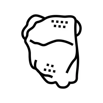 Thigh bone-in chicken line icon vector illustration 스톡 일러스트