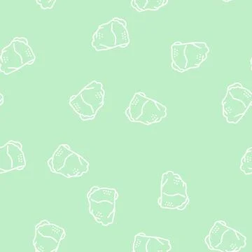 Thigh bone-in chicken line seamless pattern Stock Illustration