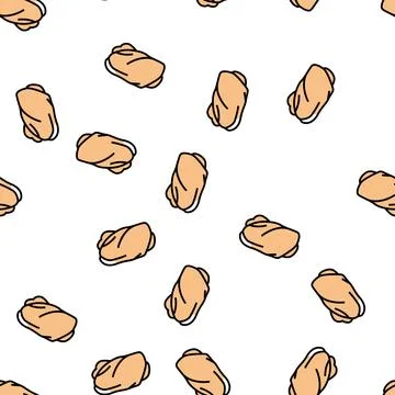 Thigh boneless chicken vector seamless pattern Stock Illustration