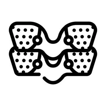 Thighs ems training line icon vector illustration Stock Illustration