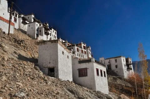 Thiksey monastery Stock Photos
