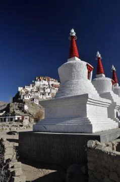 Thiksey monastery Stock Photos