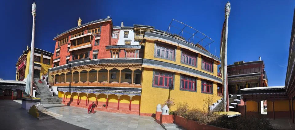 Thiksey monastery Stock Photos