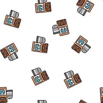 Thimble accessory vector seamless pattern Stock Illustration
