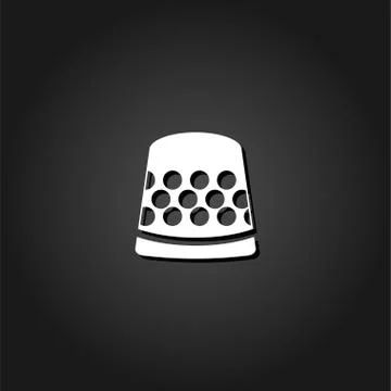 Thimble icon flat. Stock Illustration