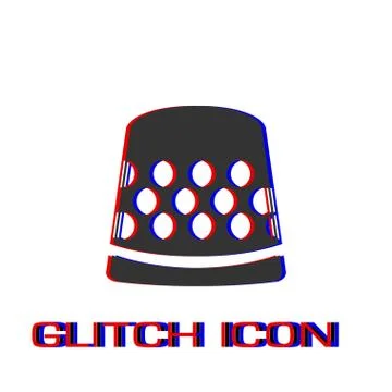 Thimble icon flat. Stock Illustration