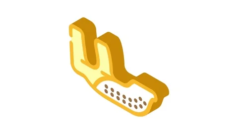 Thimble ring embroidery hobby isometric icon animation Stock Footage 327288077