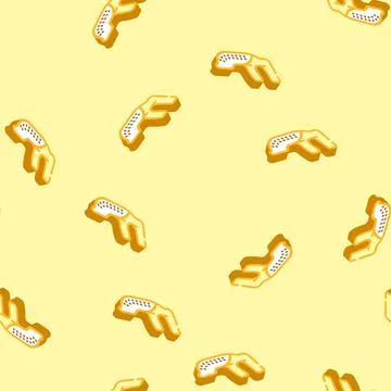 Thimble ring embroidery hobby isometric icon seamless pattern Stock Illustration