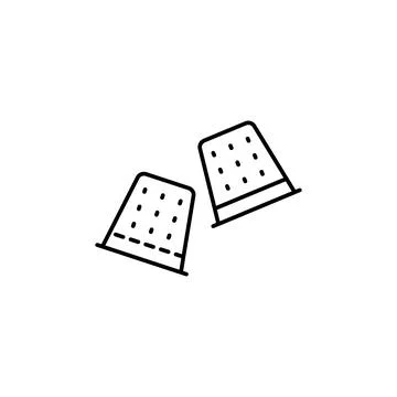Thimble, sewing icon. Simple line, outline vector elements of tailor for ui and イラスト素材