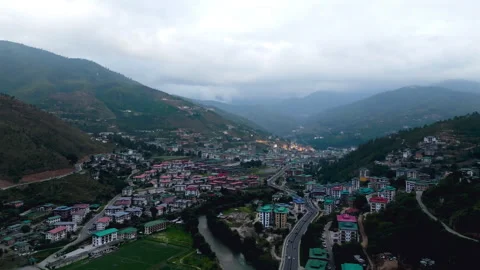 Thimphu City view Stock Footage 289140569