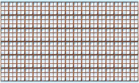 Thin and bold brown straight line make small square box and big bold rectan.. Illustrazione stock